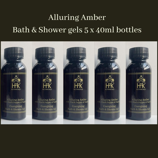 Alluring Amber Five Mini-Bath and Shower Gels