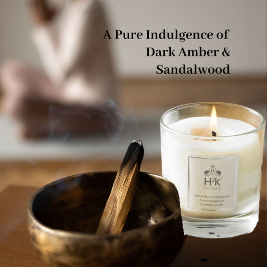 Uplifting Dark Amber and Sandalwood Soy Wax Candle