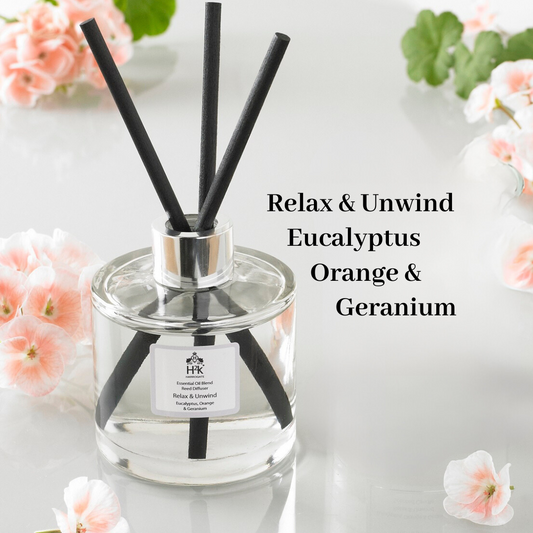 Eucalyptus Orange and Geranium Reed Diffuser Relax and Unwind